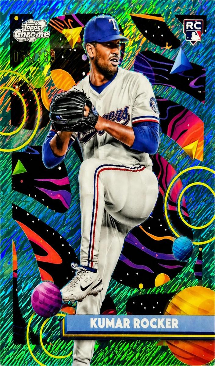 2025 Topps Cosmic Chrome Baseball Aqua Equinox Refractor Kumar Rocker #120