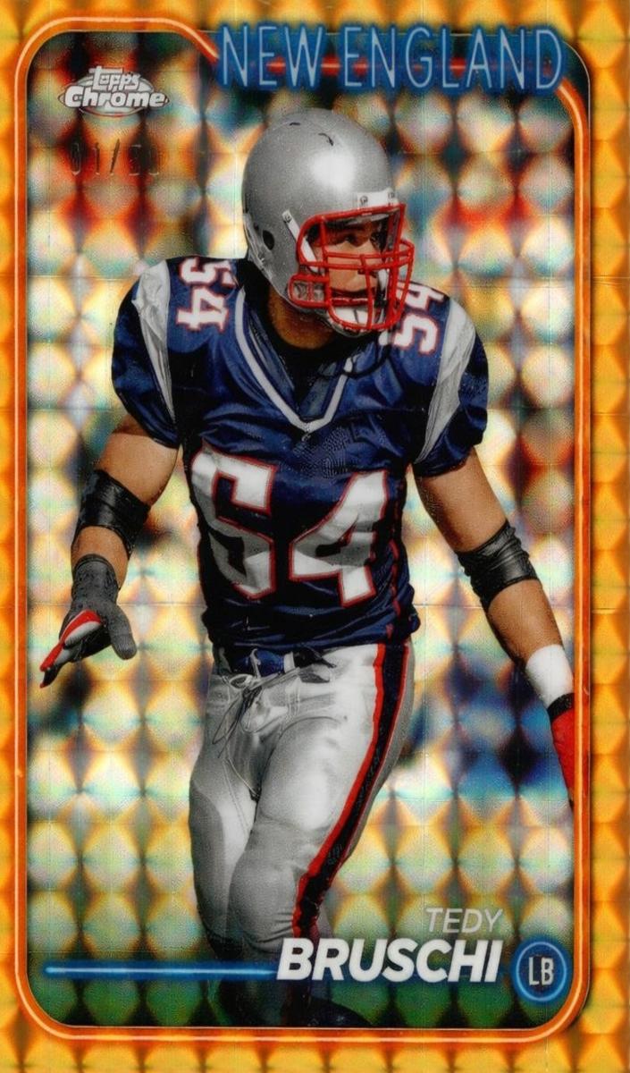 2024 Topps Chrome Football Gold Refractor Tedy Bruschi #124