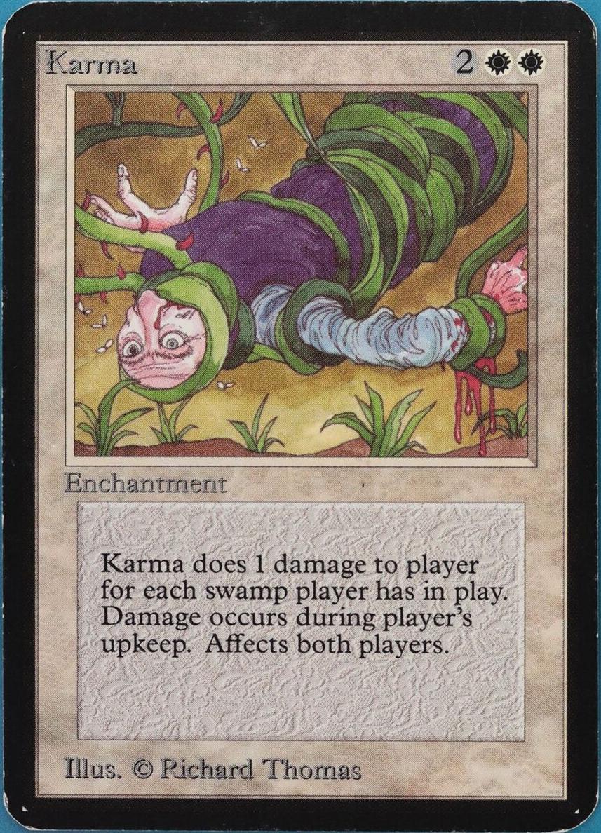 1993 Magic The Gathering Alpha Karma #NNO BGS 5.5