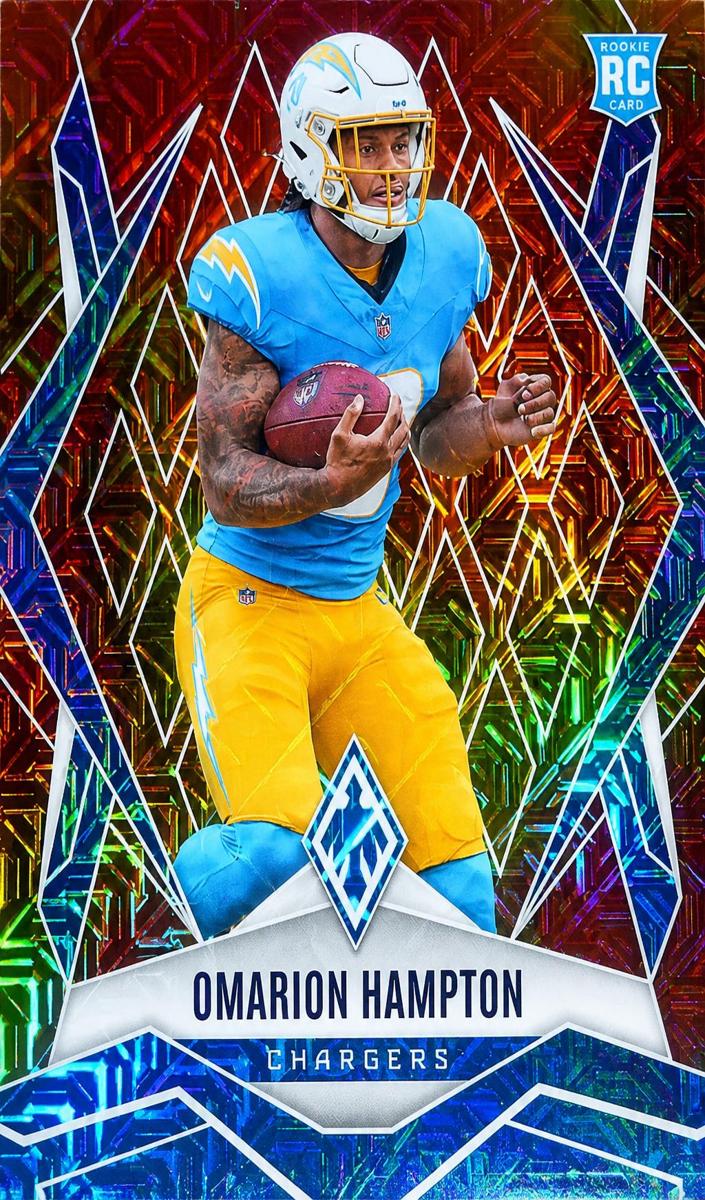 2025 Panini Phoenix Football FireBurst Omarion Hampton #192 PSA 10