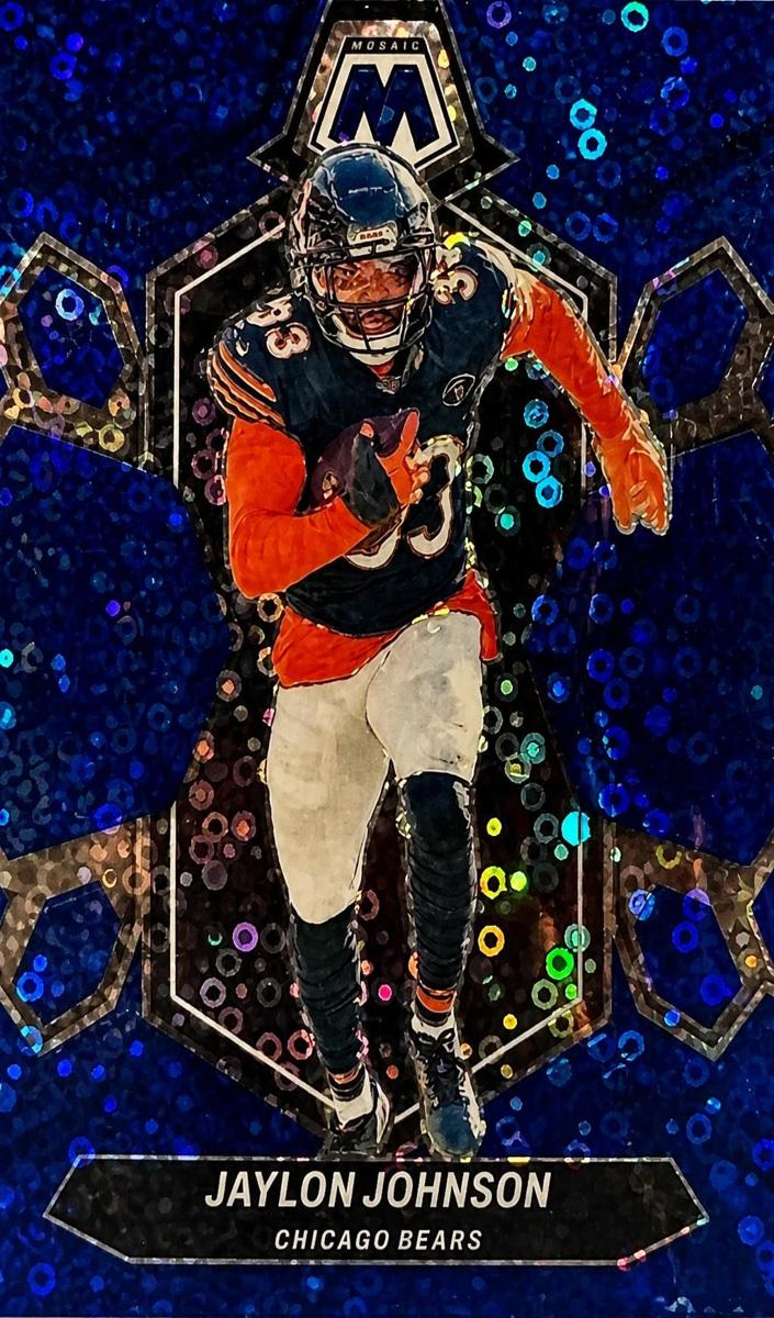 2024 Panini Mosaic Football No Huddle Blue Jaylon Johnson #42