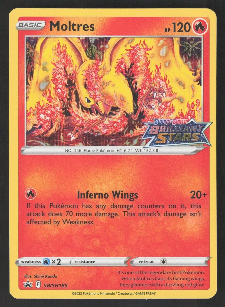 2023 Pokemon SWSH Black Star Promos Moltres #SWSH185