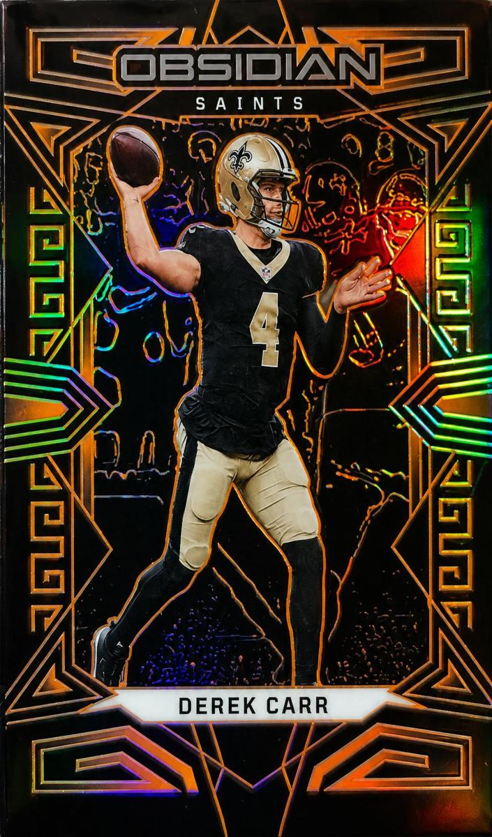 2023 Panini Obsidian Football Electric Etch Orange Derek Carr #70