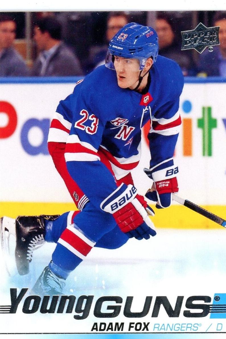 2019 Upper Deck Hockey Adam Fox #228 RAW Ungraded