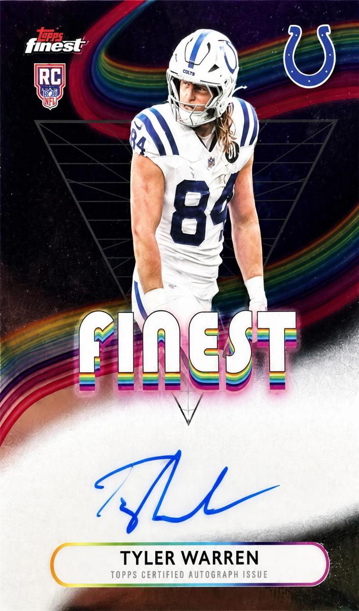 2025 Topps Finest Football Tyler Warren #RFA-TWA