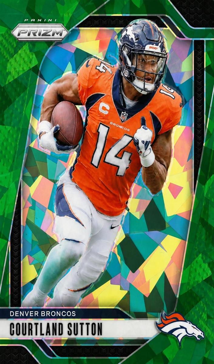 2024 Panini Prizm Football Green Ice Courtland Sutton #86