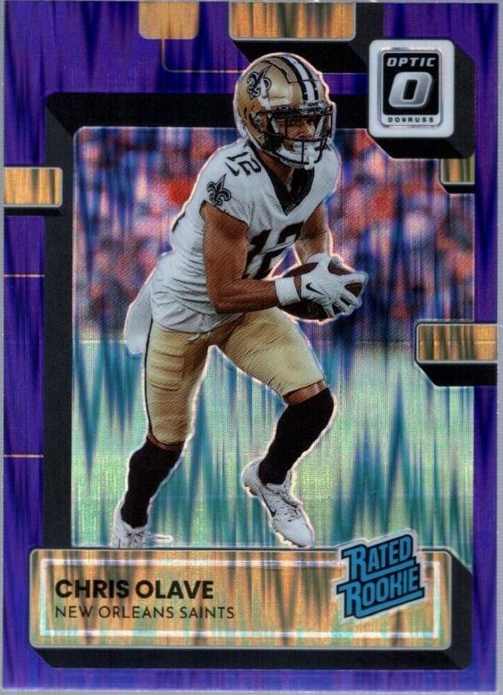2022 Donruss Optic Football Purple Shock Chris Olave #209