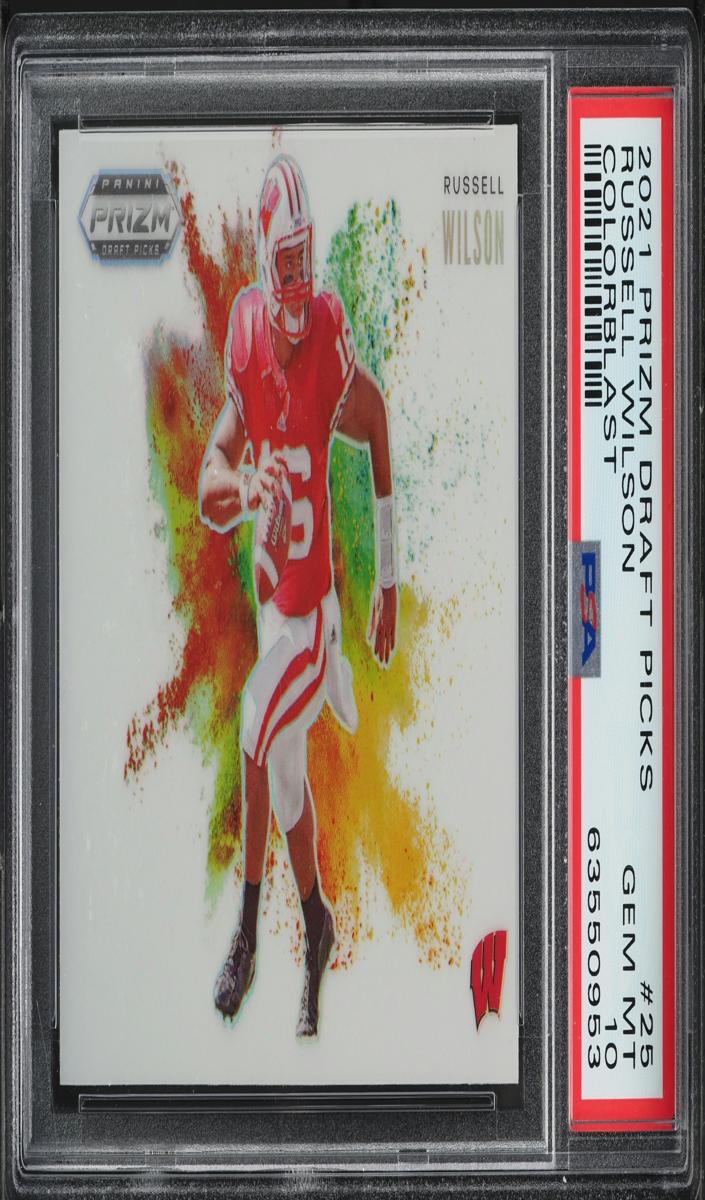 2021 Panini Prizm Draft Picks Football Russell Wilson #25 PSA 9