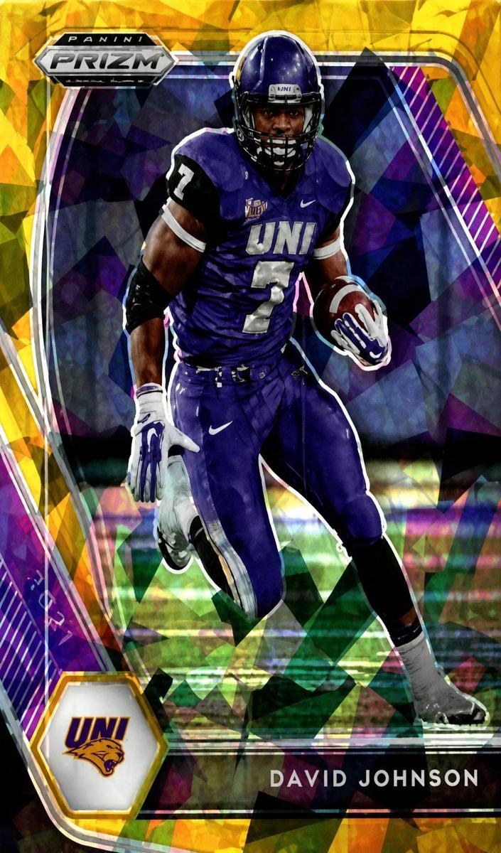 2021 Panini Prizm Draft Picks Football Gold Ice Prizm David Johnson #96