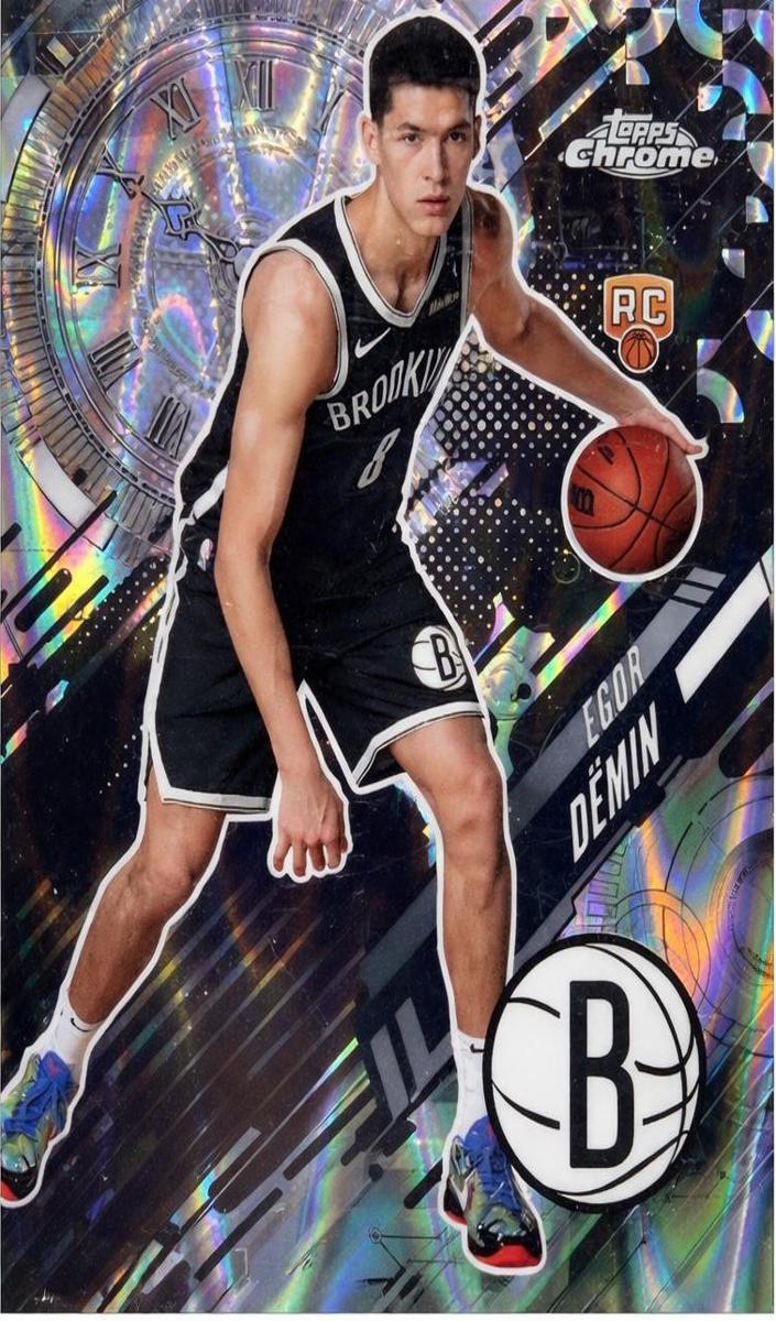 2025 Topps Chrome Basketball RayWave Refractor Egor Demin #GT-22