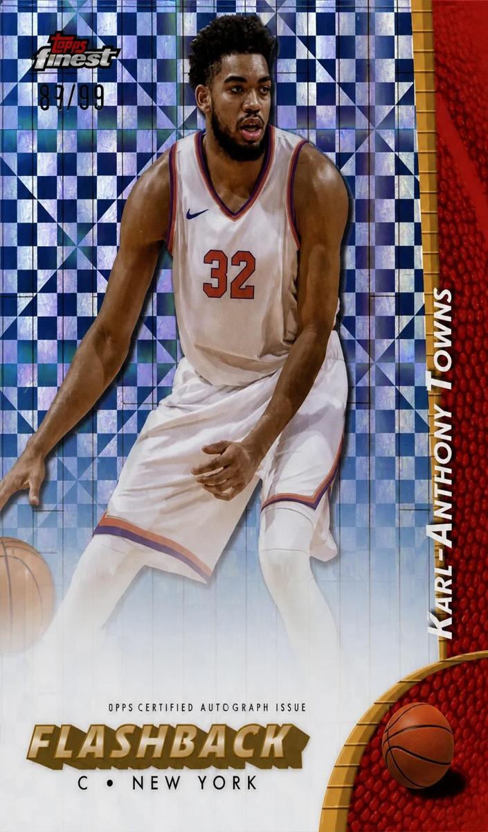 2024 Topps Finest Basketball Blue X-Fractor Karl-Anthony Towns #FBA-KT