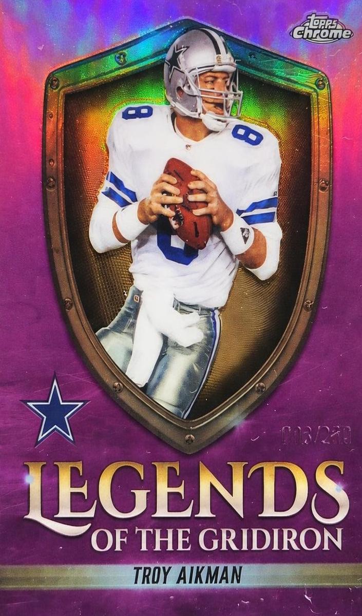2025 Topps Chrome Football Pink Refractor Troy Aikman #LOG-7