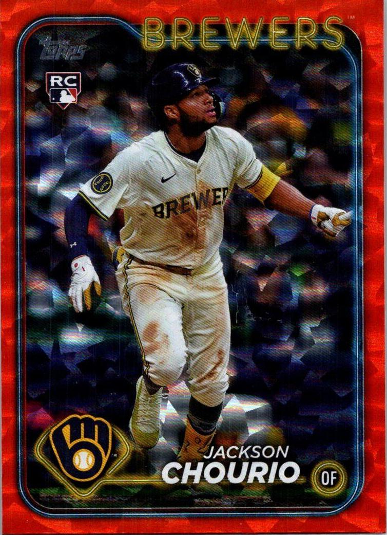 2024 Topps Update Baseball Orange Crackle Foilboard Jackson Chourio #US240