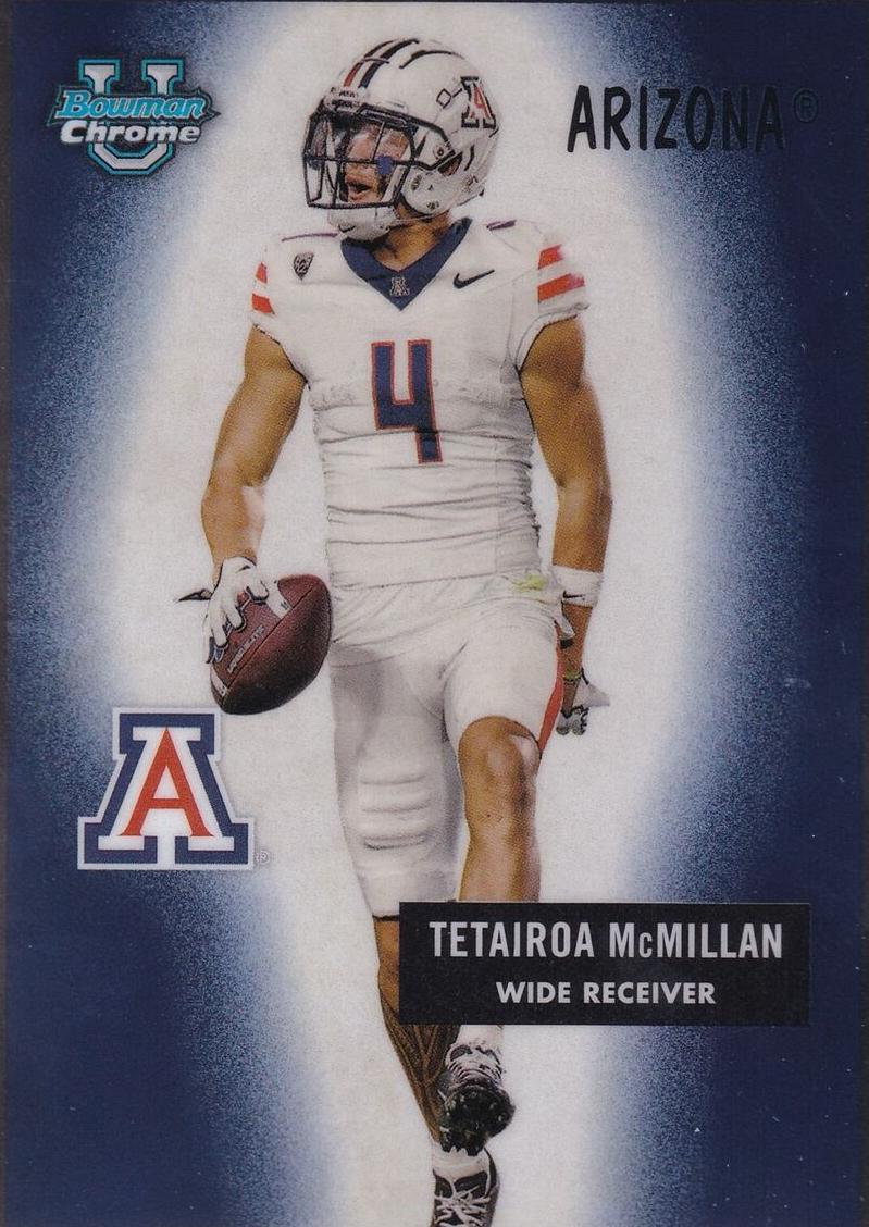 2024 Bowman Chrome University Football Tetairoa McMillan #55B-5