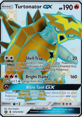 2019 Pokemon Sun & Moon Hidden Fates Turtonator GX #SV52
