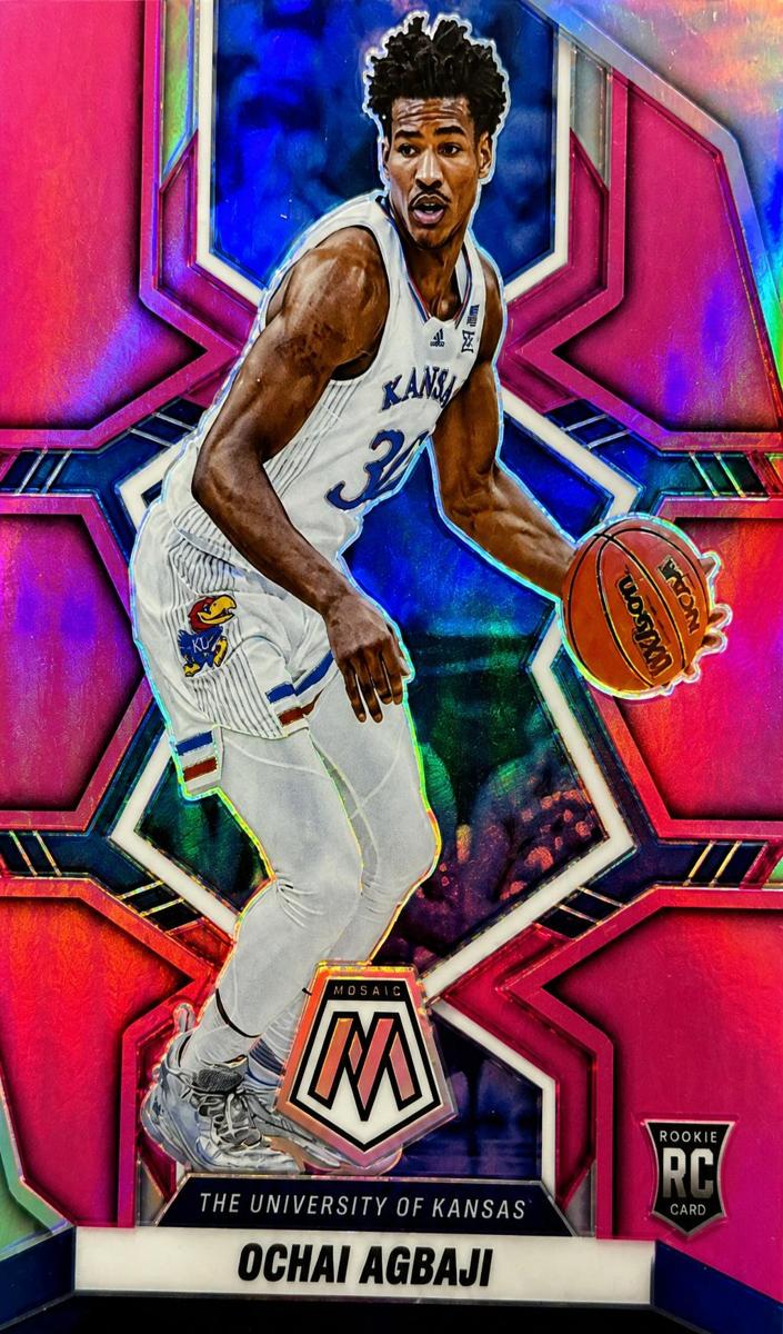 2022 Panini Chronicles Draft Picks Basketball Pink Ochai Agbaji #12