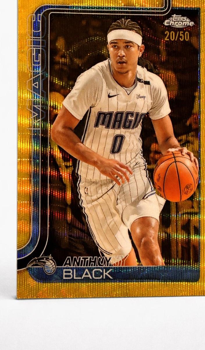 2025 Topps Chrome Basketball Gold Wave Refractor Anthony Black #103