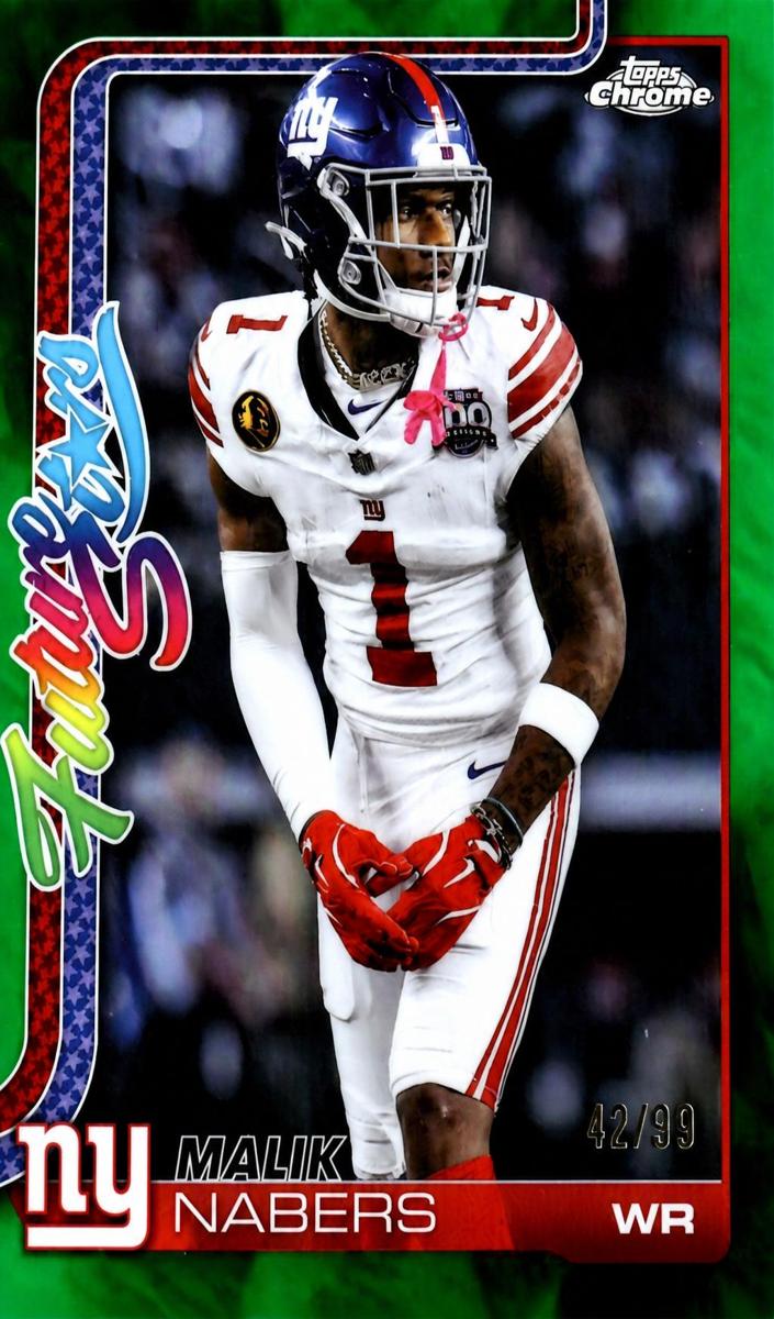2025 Topps Chrome Football Green Refractor Malik Nabers #FS-8