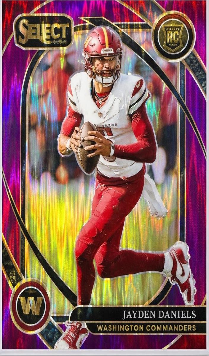 2024 Panini Select Football Purple Shock Jayden Daniels #217