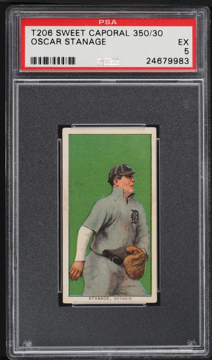1909-11 T206 Baseball Oscar Stanage #NNO PSA 4