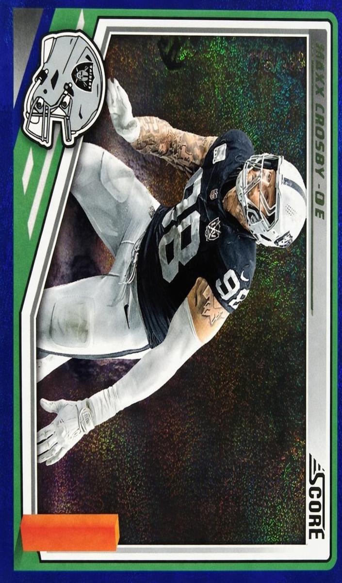 2025 Panini Score Football Dots Blue Maxx Crosby #206