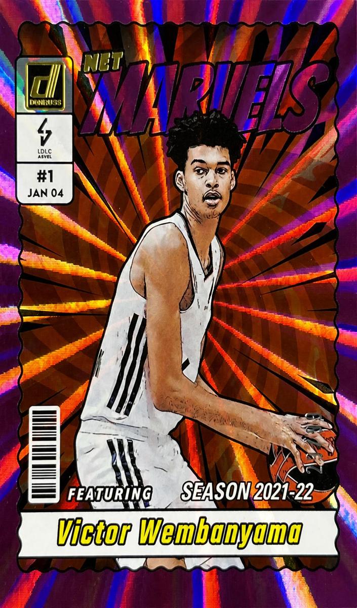 2023 Donruss Turkish Airlines EuroLeague Basketball Purple Laser Victor Wembanyama #1