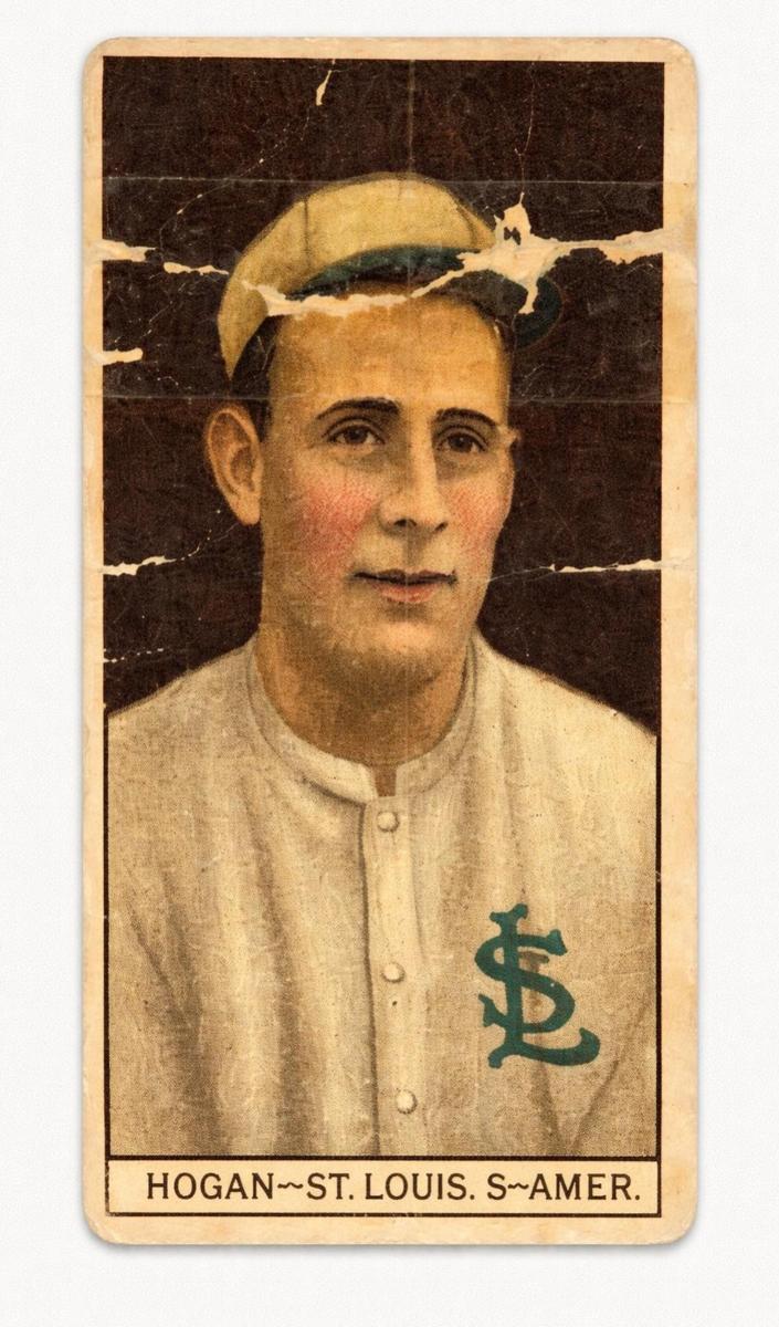 1912 American Tobacco Company Brown Background T207 Baseball William Hogan #NNO PSA 2