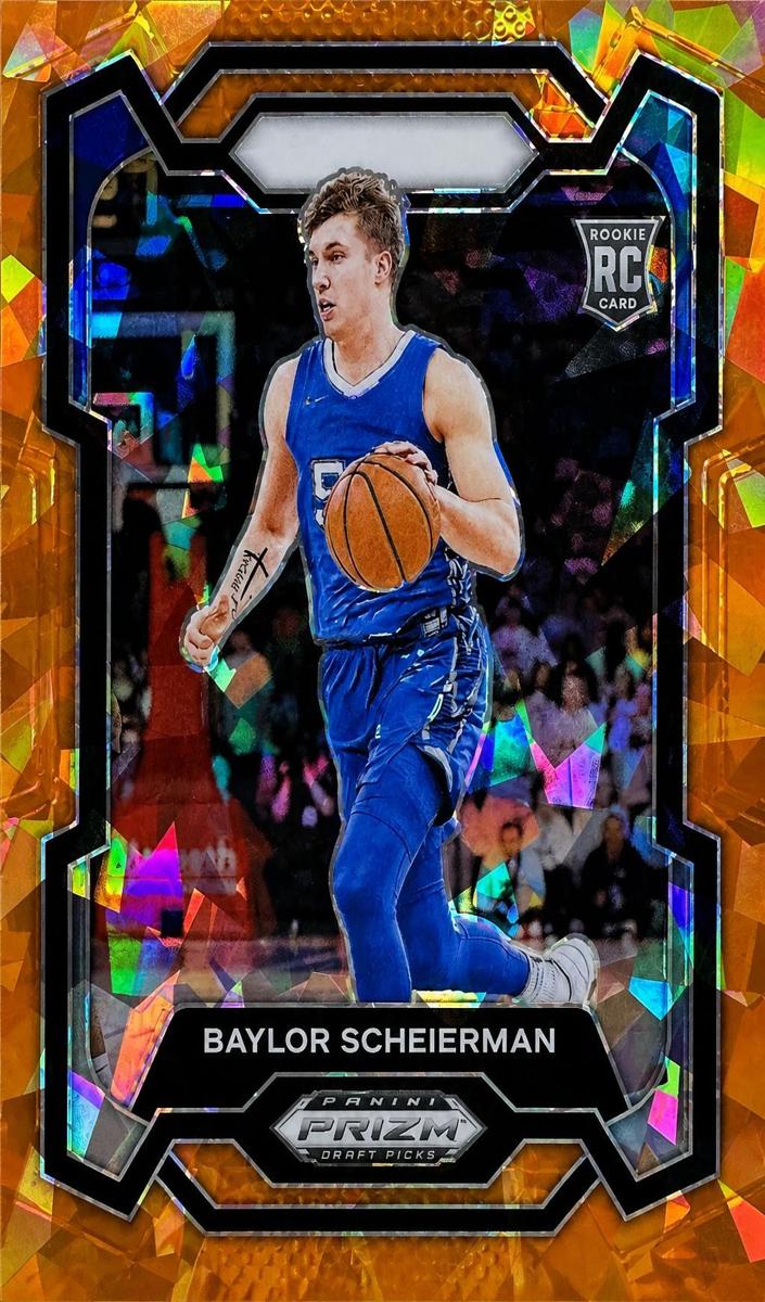 2024 Panini Prizm Draft Picks Basketball Orange Ice Baylor Scheierman #68