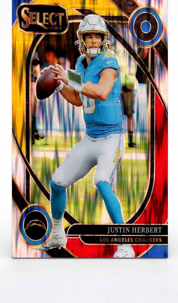 2024 Panini Select Football Red and Yellow Shock Justin Herbert #232 PSA 9