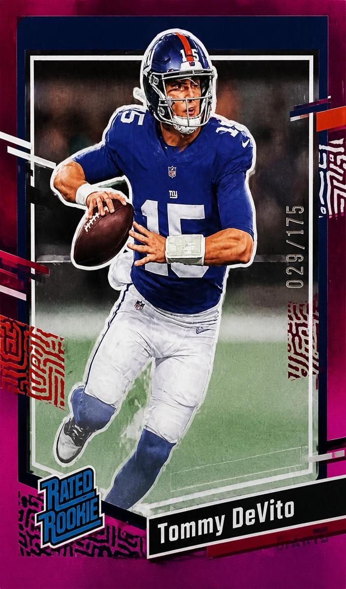2023 Panini Clearly Donruss Football Purple Tommy DeVito #97