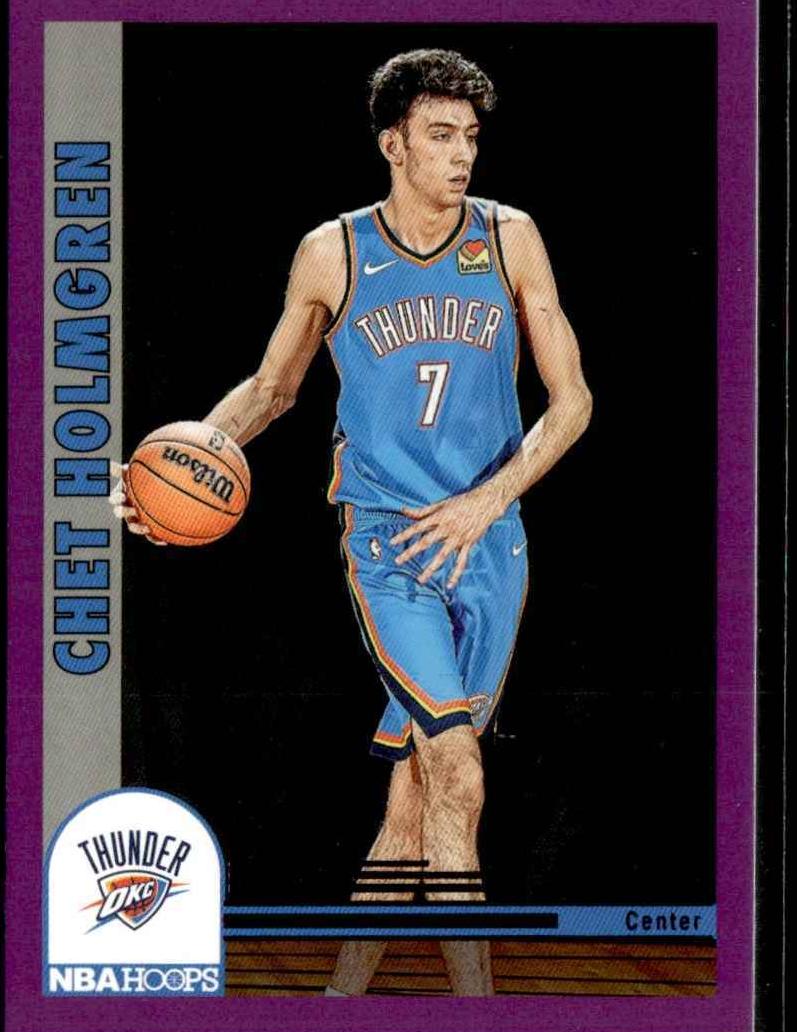 2022 Panini Hoops Basketball Purple Chet Holmgren #282 PSA 9