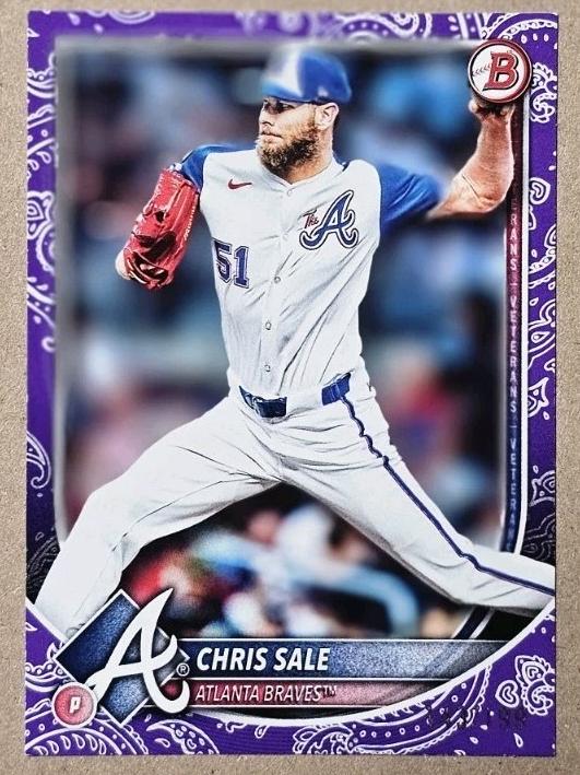 2025 Bowman Baseball Purple Pattern Border Chris Sale #82