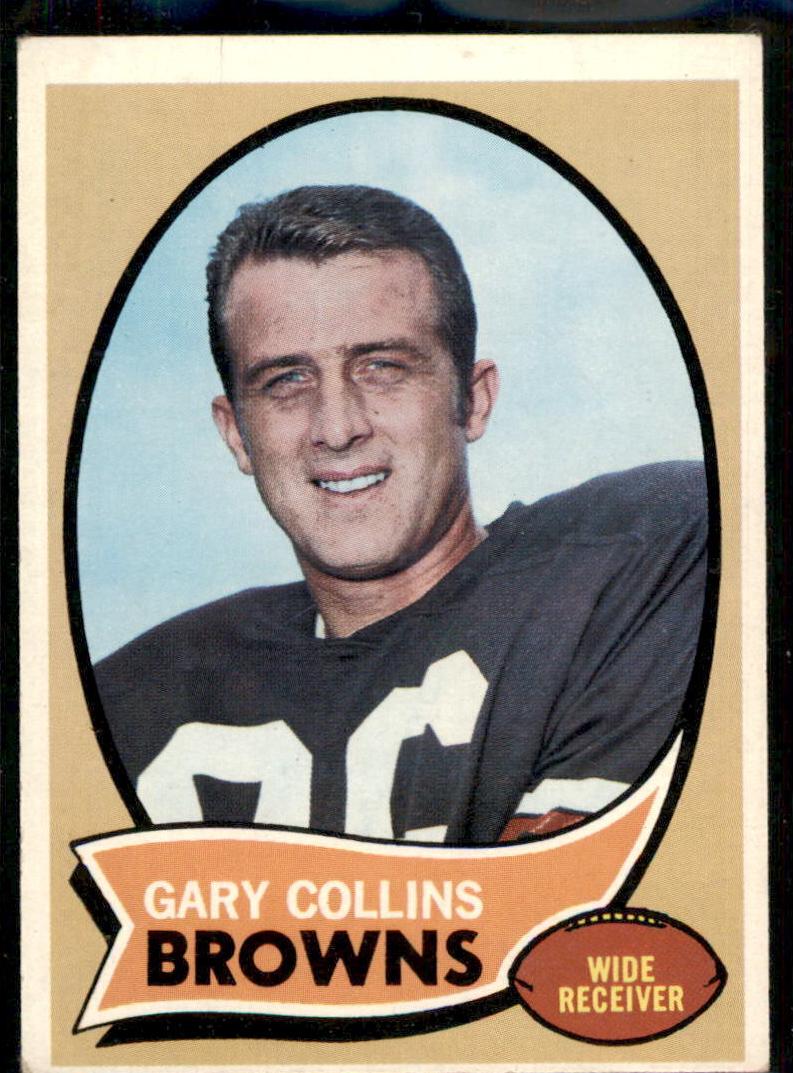 1970 Topps Football Gary Collins #169 PSA 8
