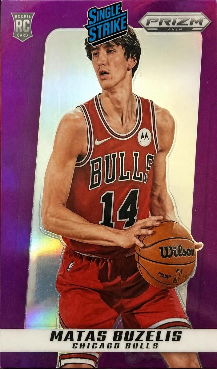 2024 Panini Prizm Deca Basketball Purple Matas Buzelis #71 PSA 9