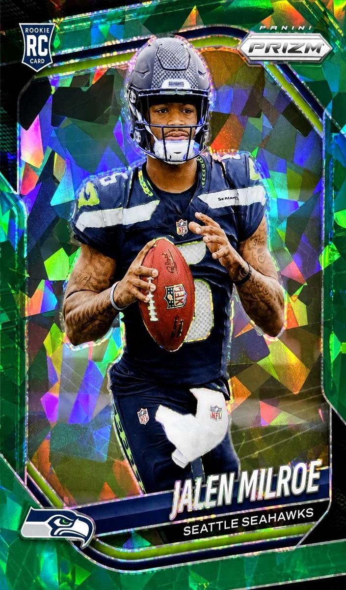 2025 Panini Prizm Football Green Ice Jalen Milroe #317