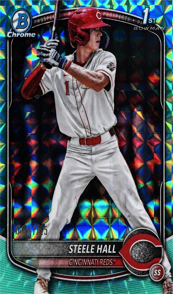 2025 Bowman Draft Chrome Baseball Aqua Geometric Refractor Steele Hall #BDC-20