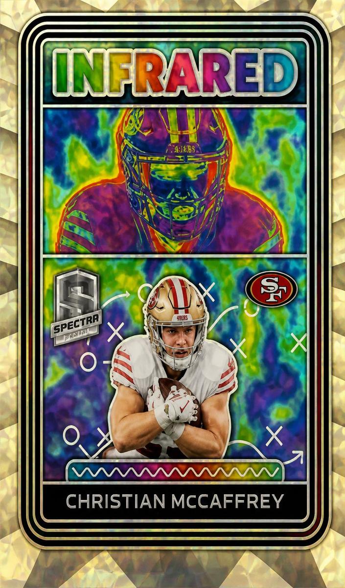 2023 Panini Spectra Football Gold Christian McCaffrey #I-CM PSA 8.5