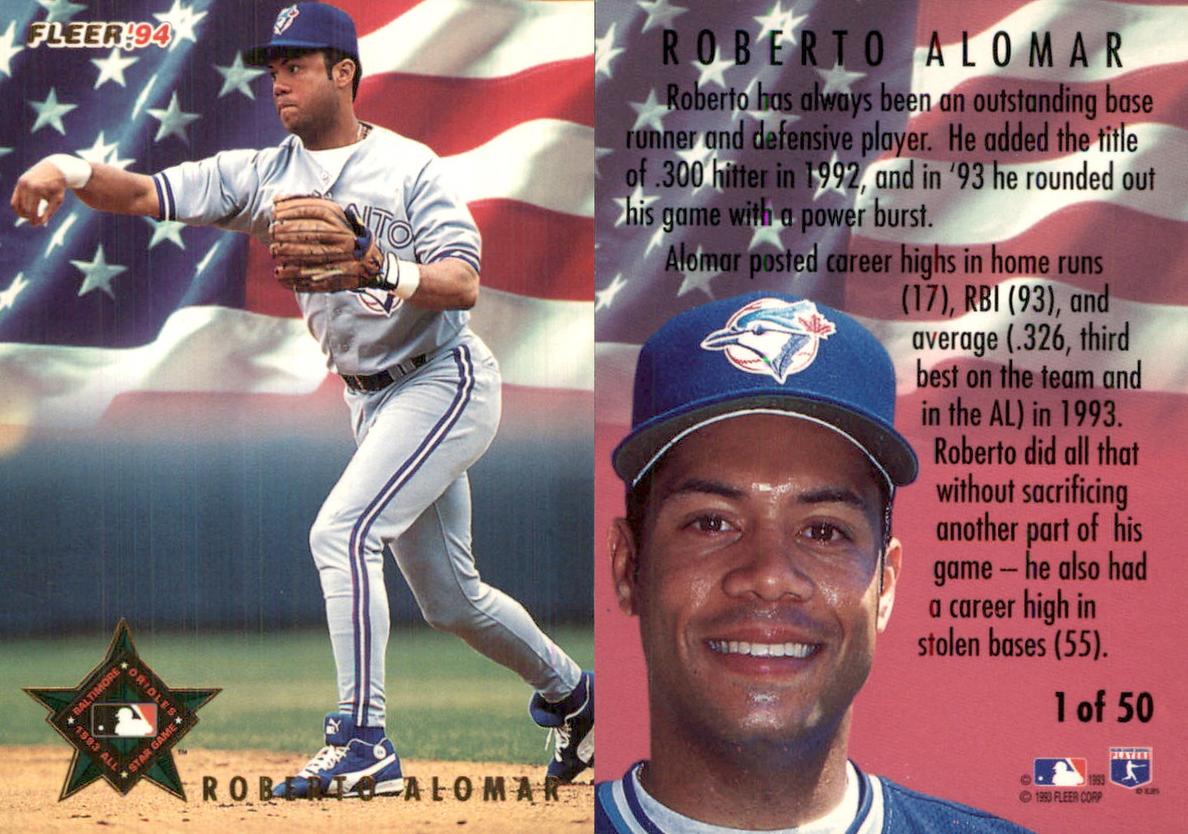 1994 Fleer Baseball Roberto Alomar #1 PSA 9