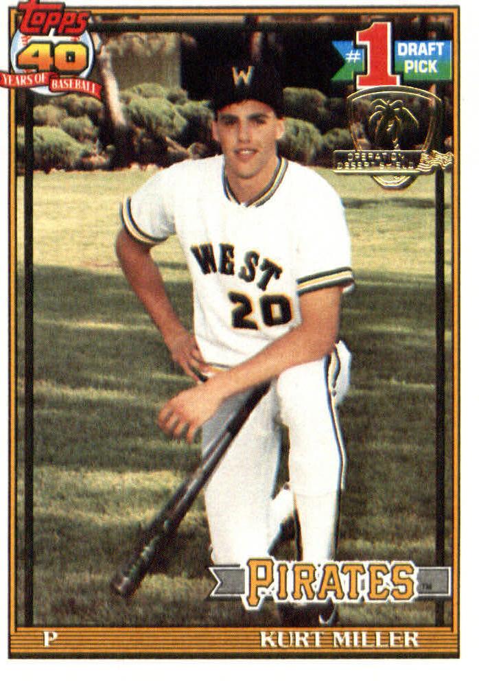 1991 Topps Baseball Kurt Miller #491 PSA 9