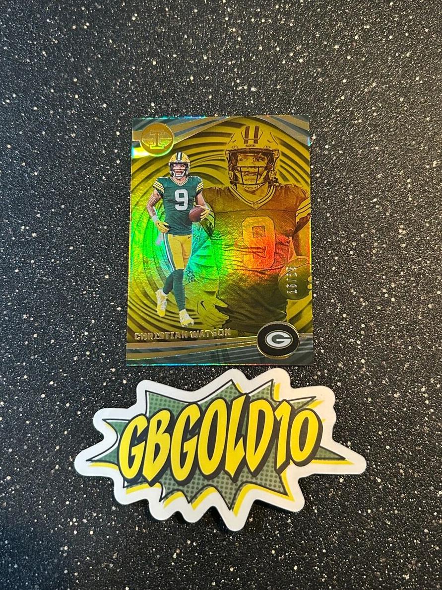 2023 Panini Illusions Football Trophy Collection Gold Christian Watson #40