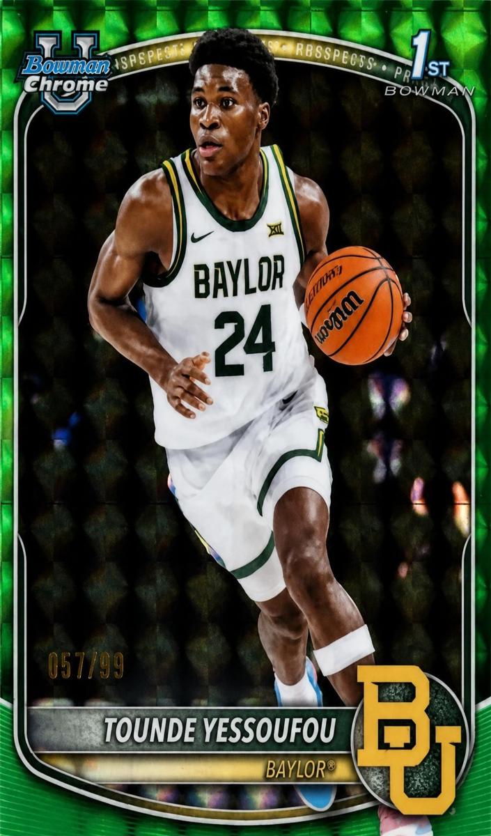 2025 Bowman Basketball Green Geometric Refractor Tounde Yessoufou #BCP-11