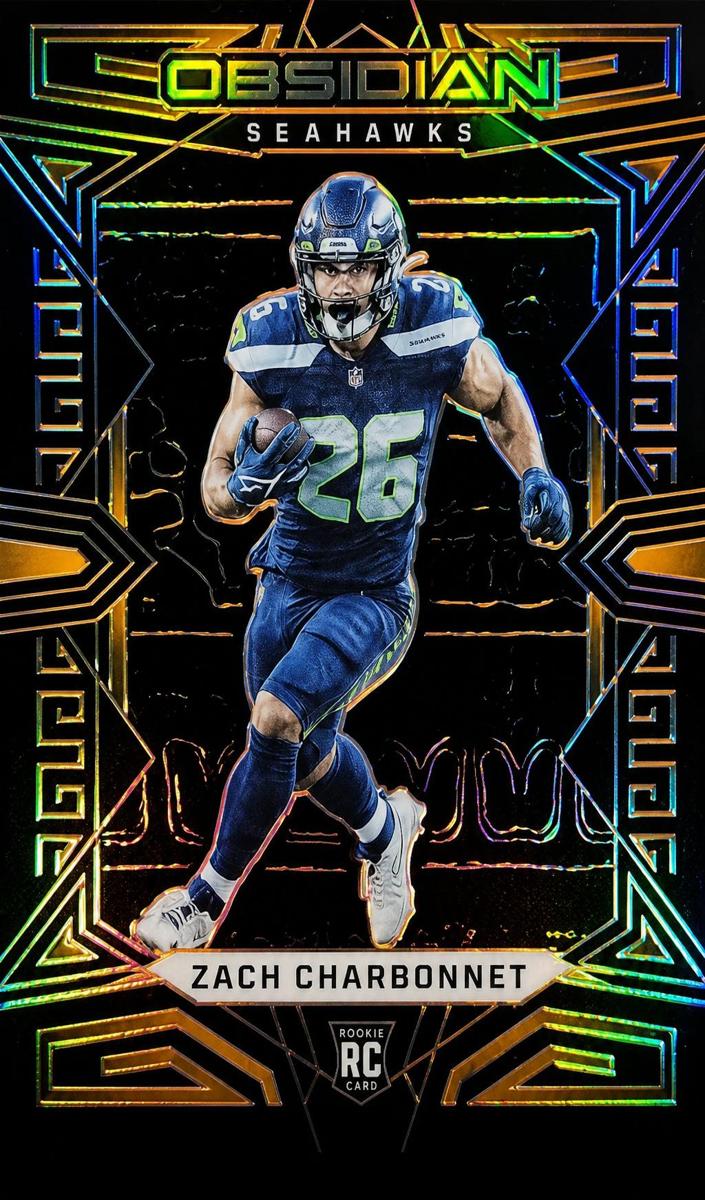 2023 Panini Obsidian Football Electric Etch Orange Zach Charbonnet #188