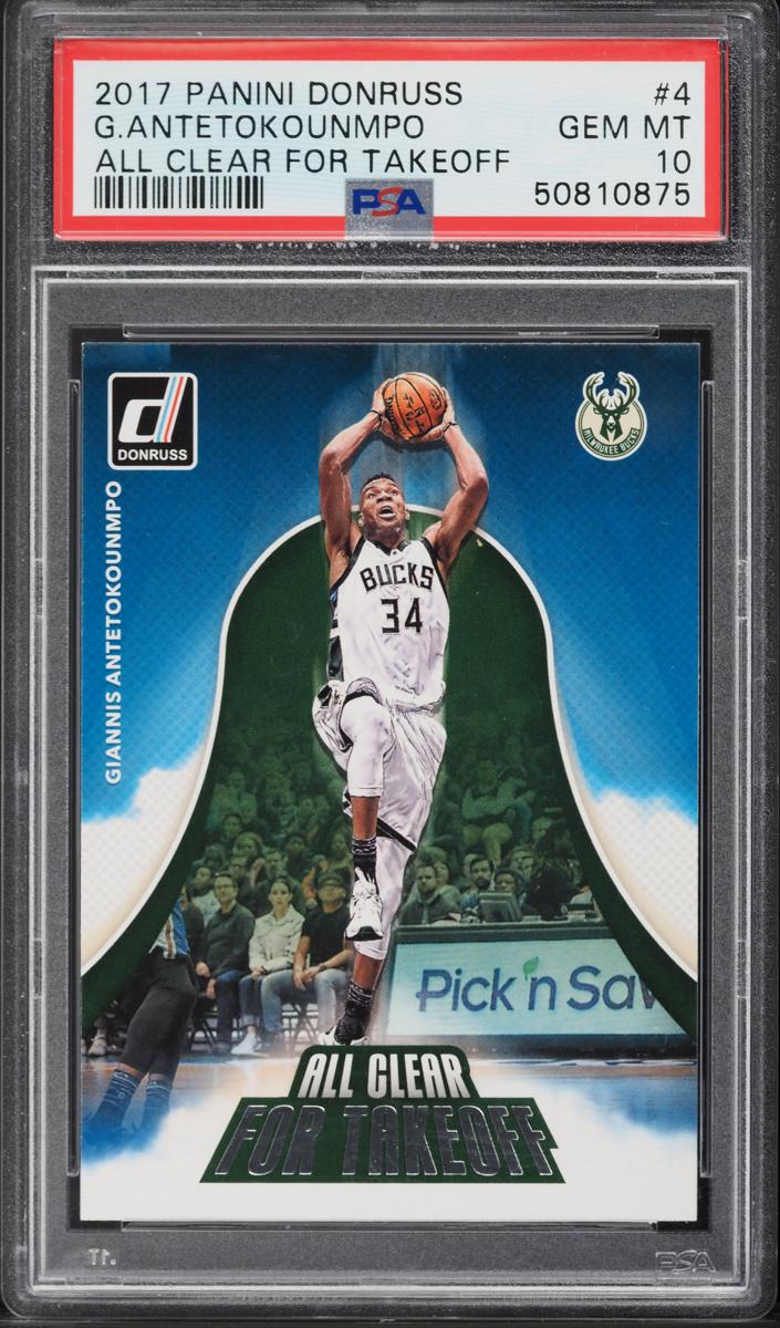 2017 Panini Donruss Basketball Giannis Antetokounmpo #4 PSA 10
