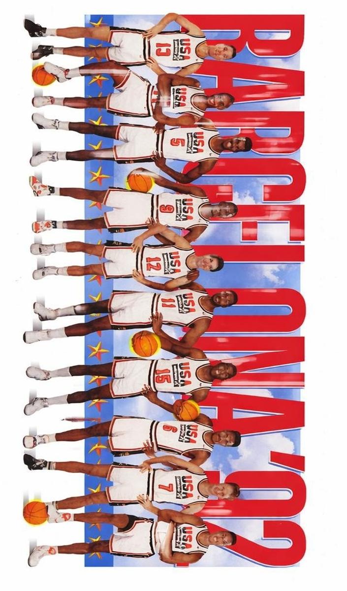 1991 Skybox Basketball Team USA Panel #NNO PSA 9