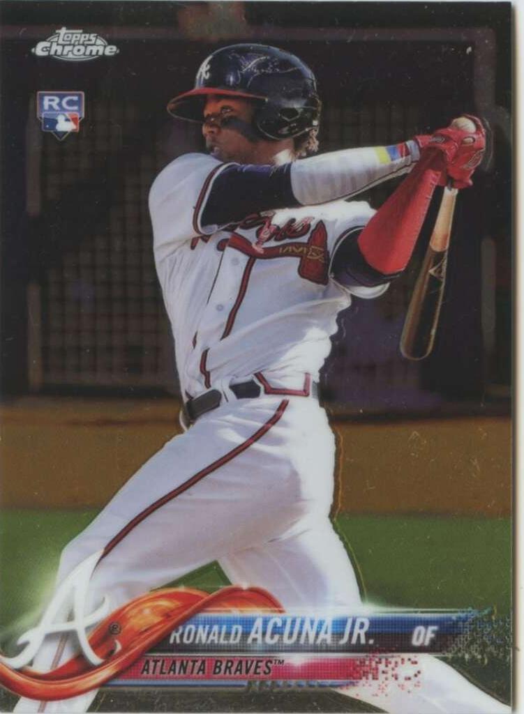 2018 Topps Chrome Baseball Ronald Acuna Jr. #193 PSA 9