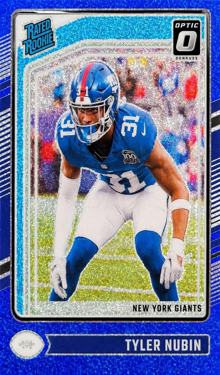 2024 Donruss Optic Football Blue Glitter Tyler Nubin #296 PSA 9