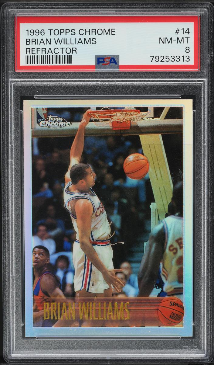 1996 Topps Chrome Basketball Refractor Brian Williams #14