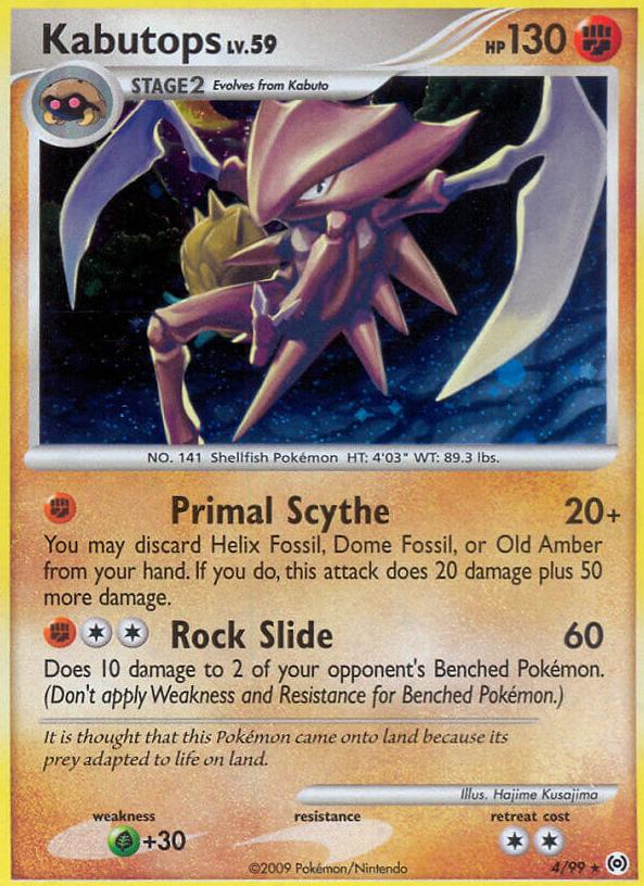 2009 Pokemon Platinum Arceus Reverse Holo Kabutops #4 CGC 8.5