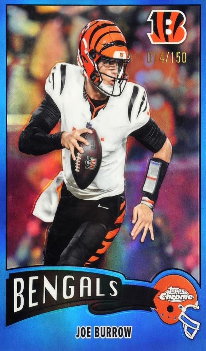2025 Topps Chrome Football Blue Refractor Joe Burrow #1975-7