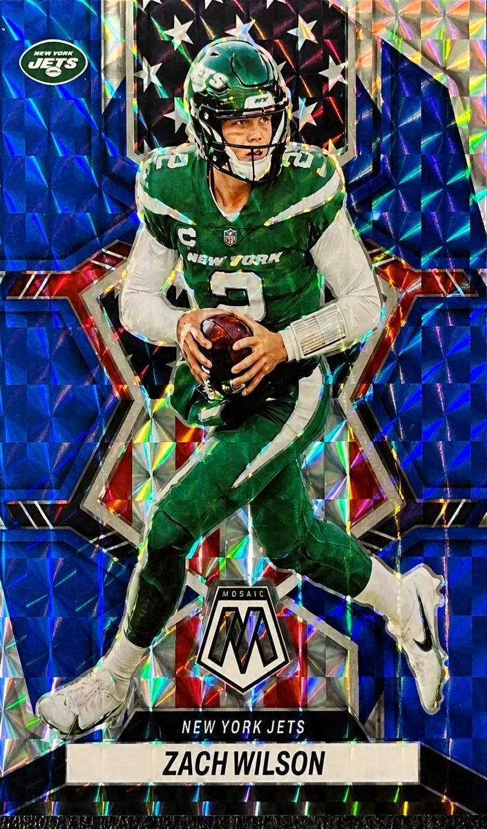 2022 Panini Mosaic Football Blue Zach Wilson #270